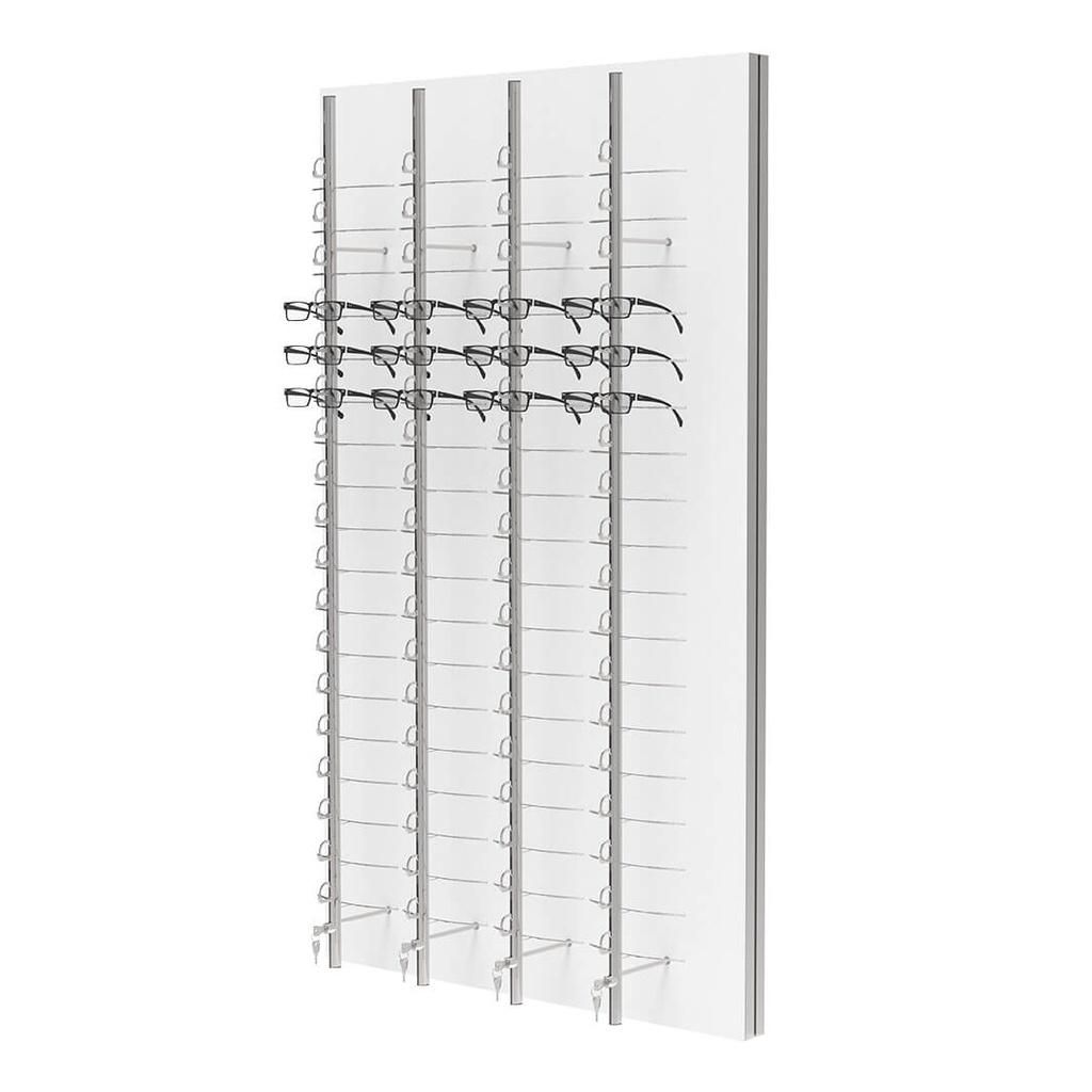 RR Wandpräsenter, 4 abschließbare Stangen (72 Fassungen), 900x1500x280 mm