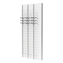 RR Wandpräsenter, 3 offene Stangen (54 Fassungen), 700x1500x280 mm
