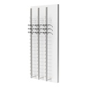 Espositore a parete SRC, 3 aste bloccabili a distanza (54), 700x1500x280 mm