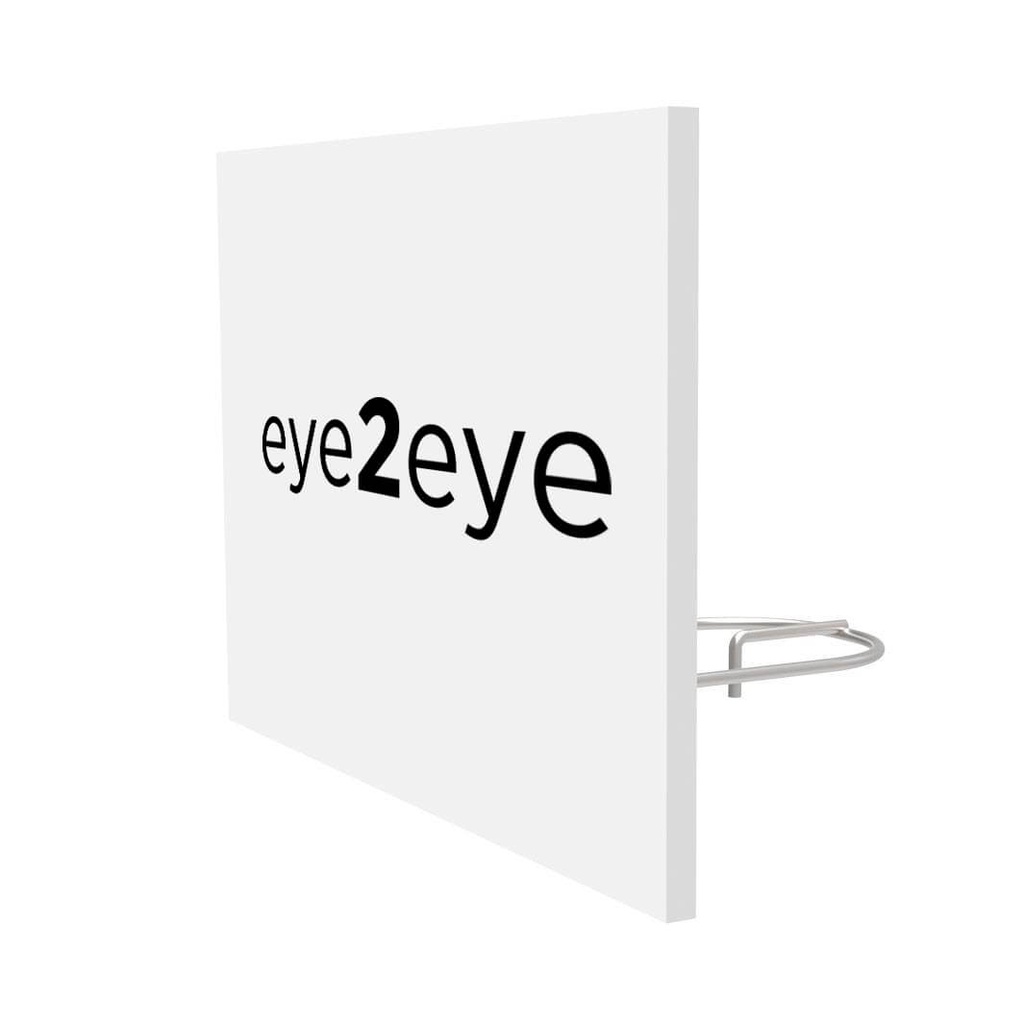 Logo holder for rod, acrylic with print, 120x50 mm