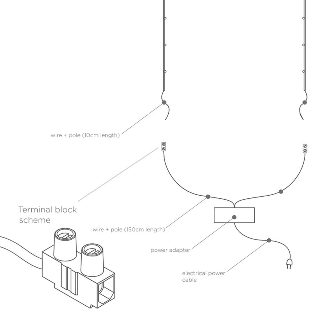Clear Look electrical kit, 3m copper wire, transformator