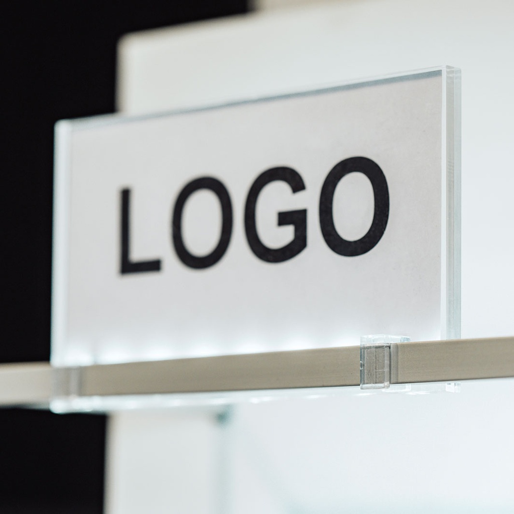 Clear Look držač logotipa, izmjenjivi papir, 140x80 mm