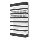 Présentoir mural Quadro, 7 étagères LED