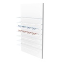 Vera zidni prezenter, 7 staklenih LED polica