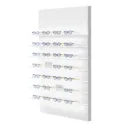 Vivida wall display, 7 LED shelves, acrylic, edge lighting