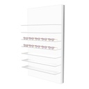 Expositor mural Polar, 7 repisas, panel LED