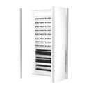 + Stoccaggio posteriore Dual D3S, 15 ripiani, 75 montature/custodie, 900x1500x195 mm