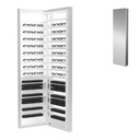 Dual Spiegel, 30 Ablagen, 450x1050x180 mm, 60 Brillen/Taschen