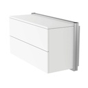 Wandschrank, 2 Tiefe Schubladen, Push‑System, weiß