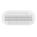 Expositor de pared Clear Look, forma ovalada, 5 rieles (31 monturas), 1800x600x280 mm