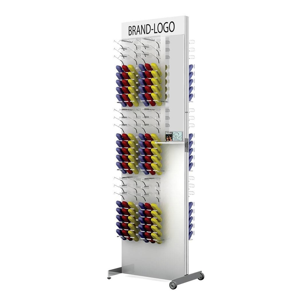 FS display for reading glasses, 2-sided, 600x2000x400 mm, 36+180