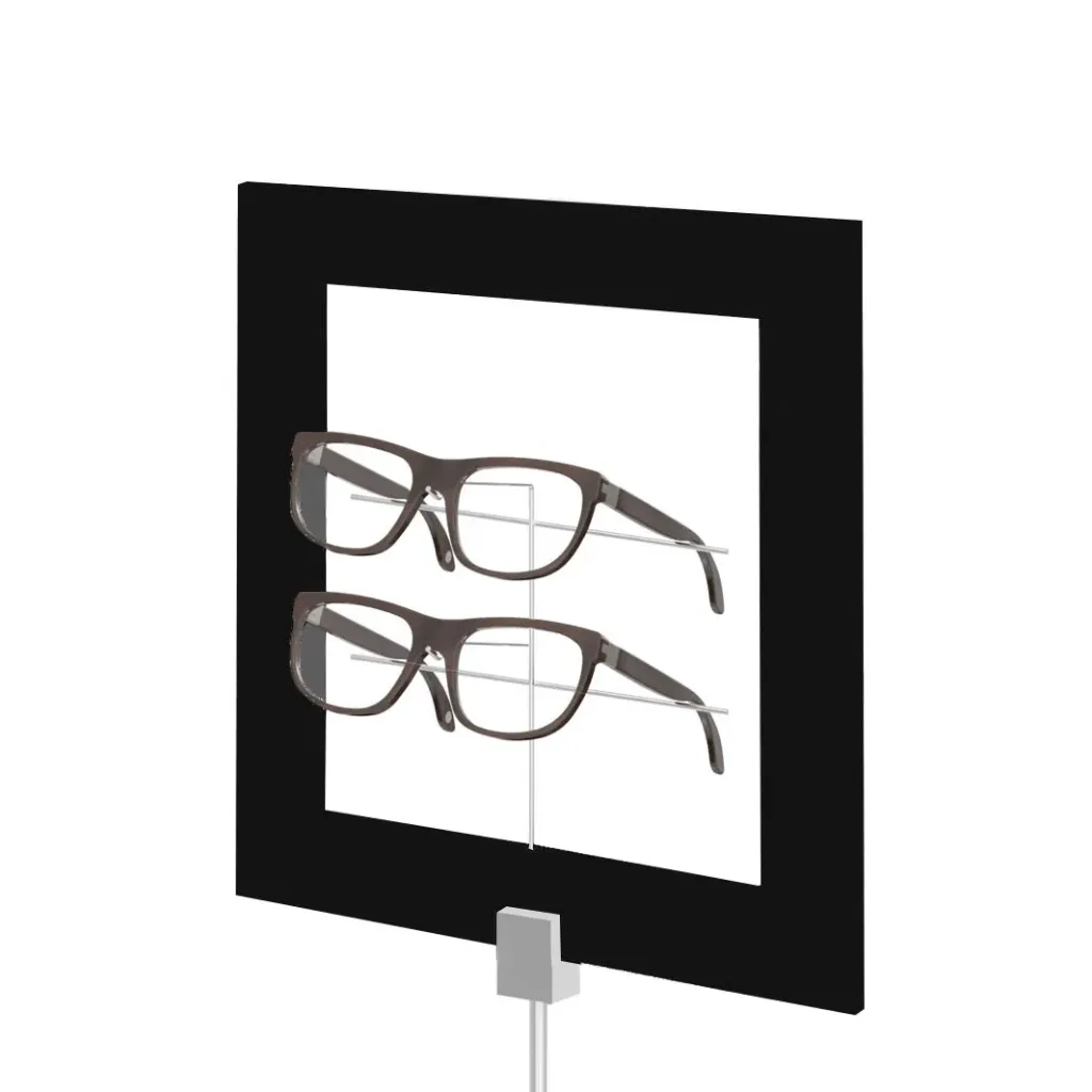 [SW.DF1.S.GH2 / DF.S.2.B black] Marco decorativo para escaparates (2), rectangular, independiente (sin cerradura, negro)