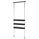 Expositor Sky Line Quadro, 3 estantes LED, 900x1600-4500 mm