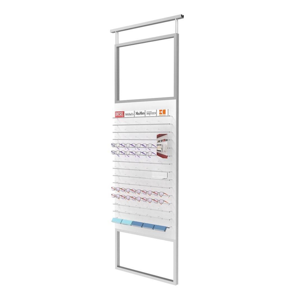 Telescope display, 1 panel with 15 bars (75), 900x1800-4500 mm