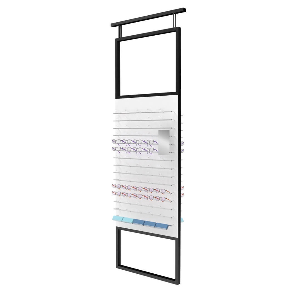 [SW.TE3 / TSF.H.30 black] Telescope display, 2 panels with 30 bars (150), 900x1800-4500 mm (black construction)