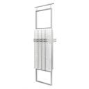 Telescope display, 2 panels with 8 rods (144), 900x1800-4500 mm