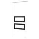 Sky Line prezenter, 2 ploče s prozirnim policama, akril, 900x1600-4500 mm