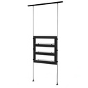 Présentoir Sky Line, plaque avec 3 étagères transparentes en acrylique, 900x1600-4500 mm