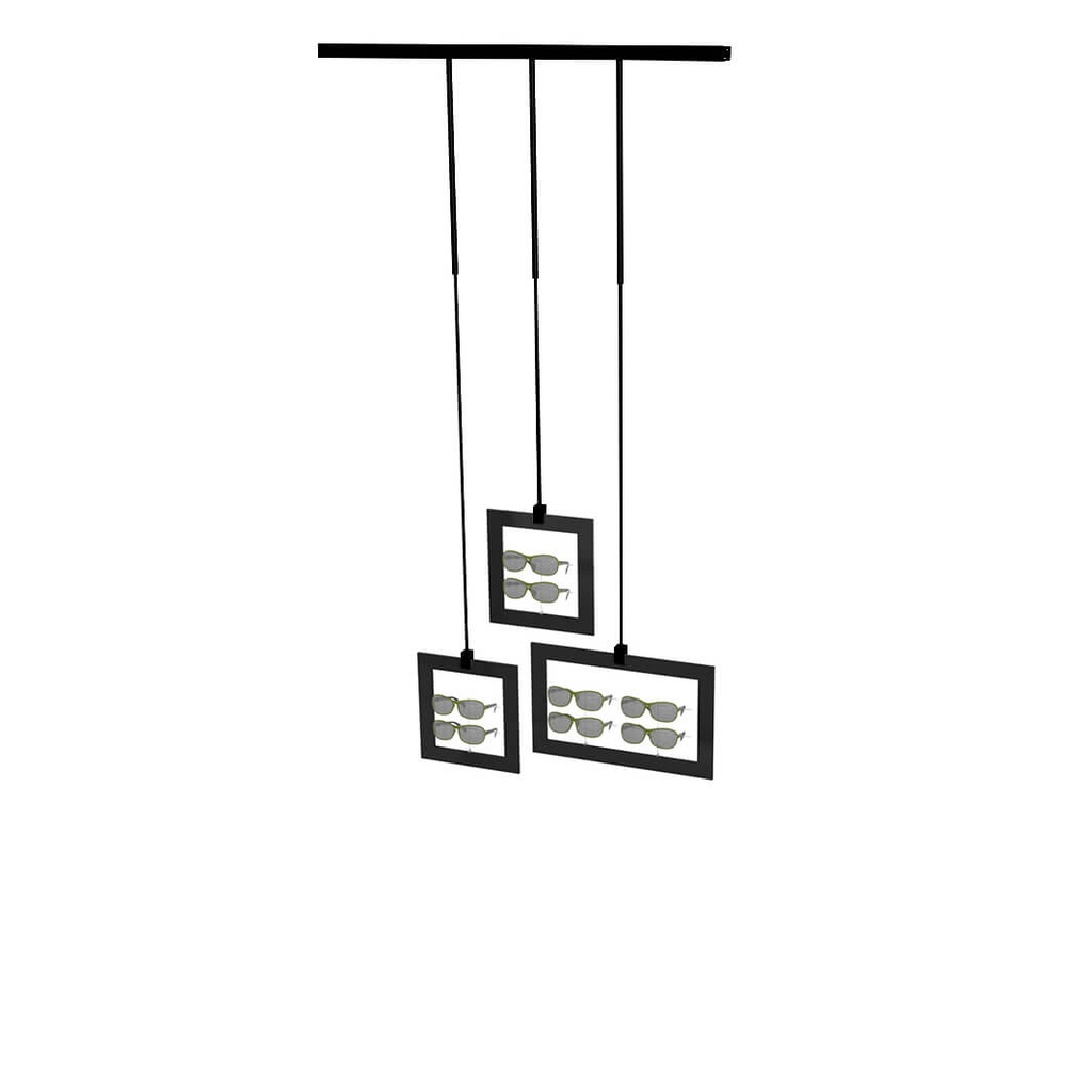 Sky Line Solo prezenter, 3 okvira s 8 držača naočala, 1000x1600-4500 mm