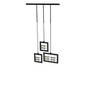 Présentoir Sky Line Solo, 3 cadres déco avec 8 supports pour montures, 1000x1600-4500 mm
