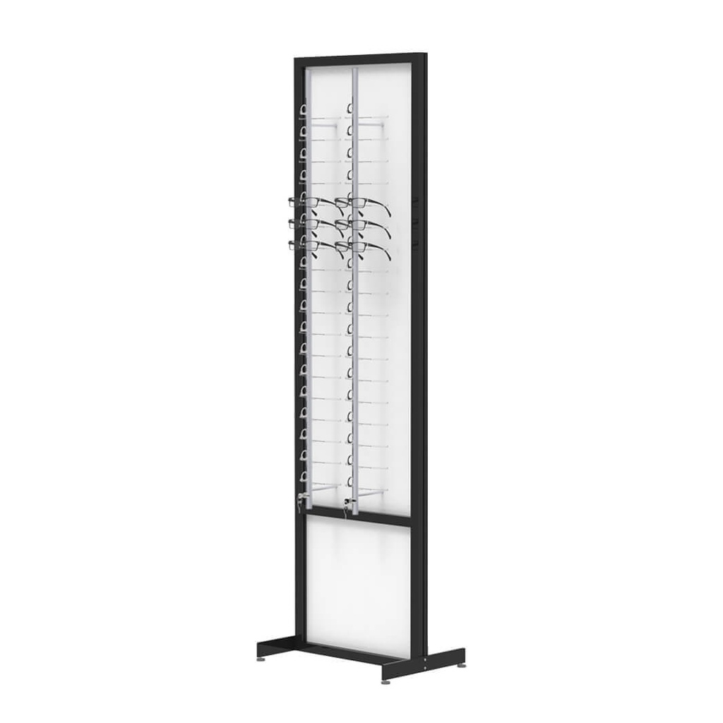 FS display, 1-sided fixed plate with lockable rods