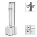 FS display, 2-sided fixed plate, 4 rods (72 frames), 1 drawer (120 cases),552x1980x400 mm