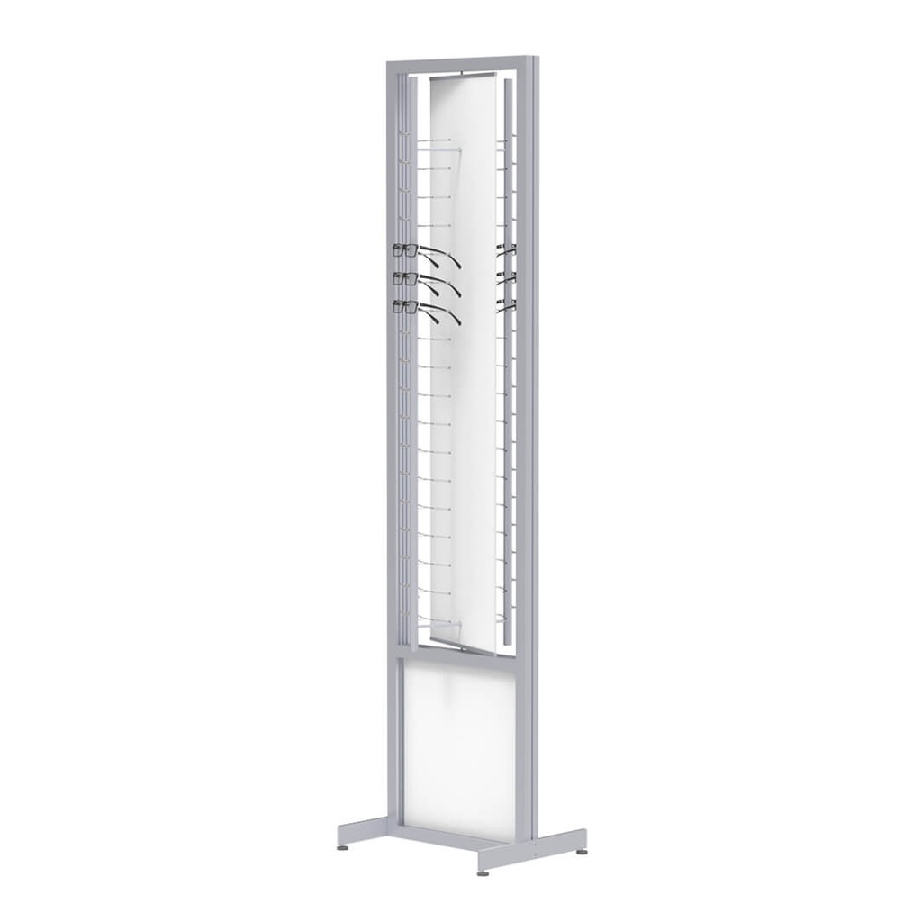[F.R.RR2.O / FR.2.O] FS display, rotating plate - open rods (300x1980x400 mm, 2 rods, 36 frames, aluminium construction)