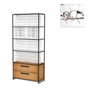 Présentoir STK FS, 64 barres CL (128), meuble en chêne, 930x2035x400 mm