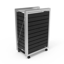 Mobiletto su ruote, 10 vaschette (150), 556x834x330 mm