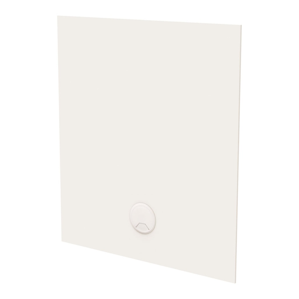 Pannello paraschizzi EX con passacavi, acrilico bianco, 600x597x5 mm