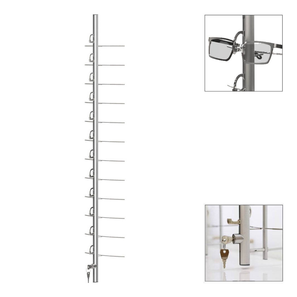 Barra RR bloqueable, 12 monturas, 1011 mm (70 mm)