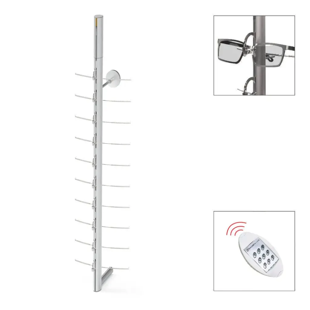 [SRCRF10.1] Tige SRCRF verrouillable à distance avec moteur, 10 montures, 940 mm (70 mm) (tige en aluminium , 1 – fixation de sortie par le bas de la tige)