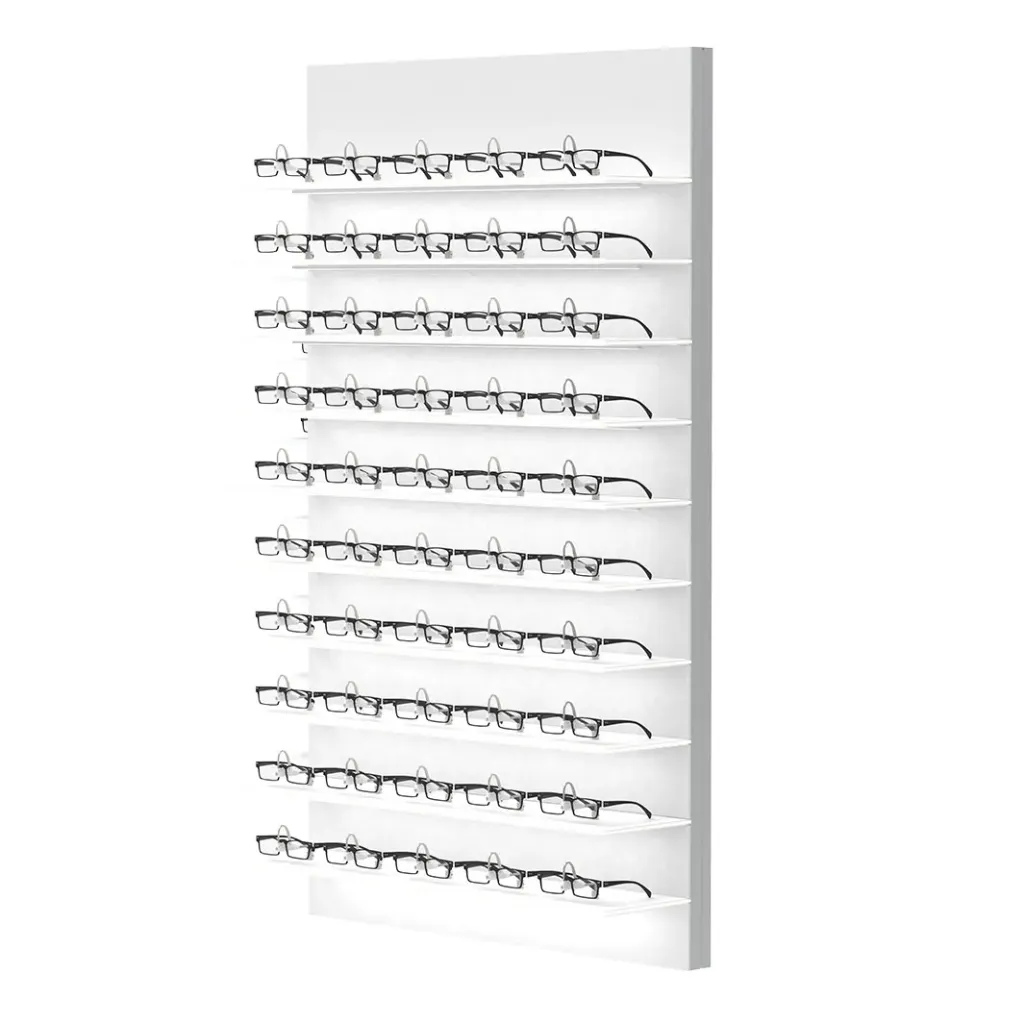 Expositor mural Vivida Single Lock, 10 estantes LED, iluminación de borde
