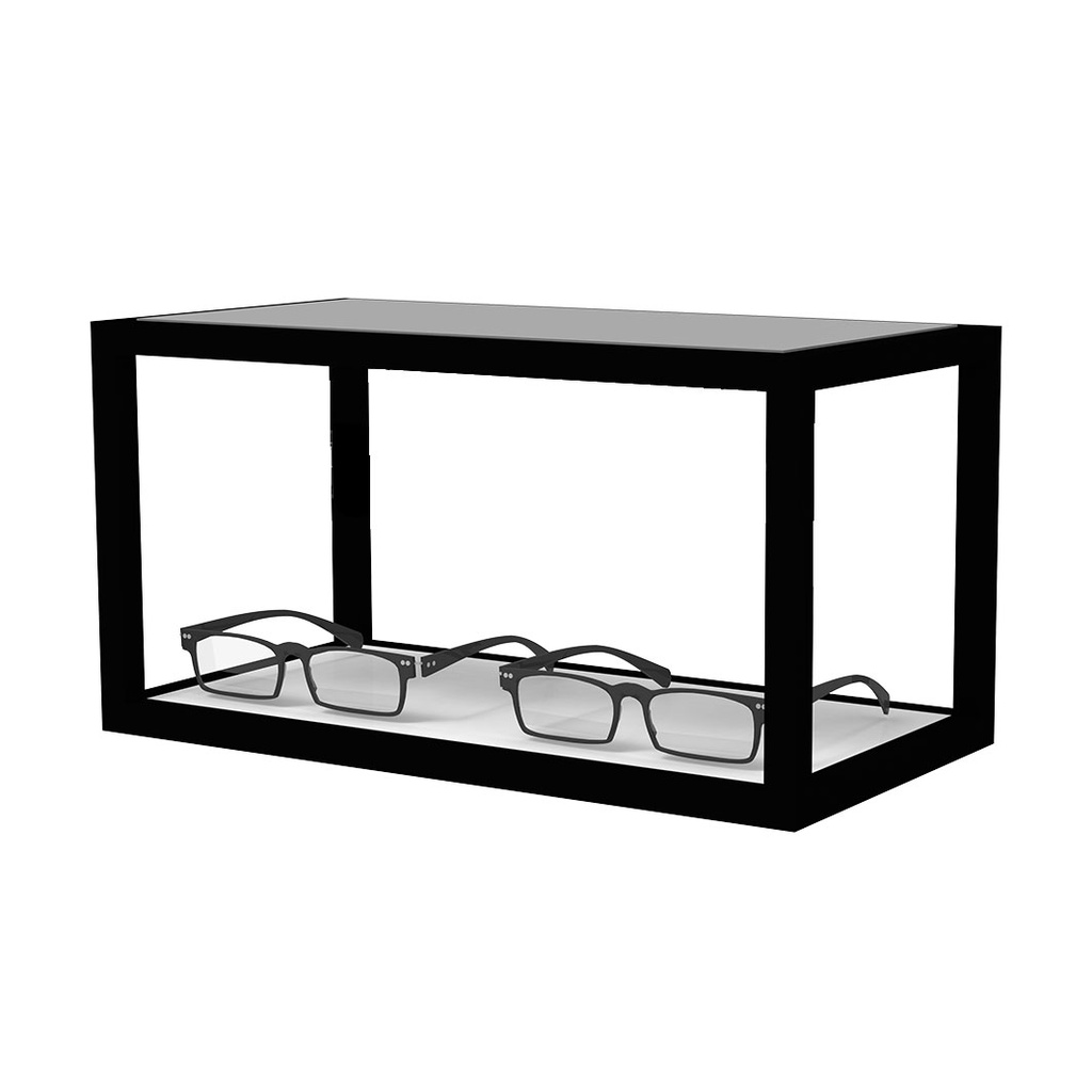 [STK.KB.40 / K.B.40 black black] KUBO modul, 400x200x200 mm (crna konstrukcija, akril - crna mat)