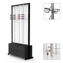 Expositor FS, 8 barras (144), 2 cajones profundos para estuches (100), 1032x1980x400 mm