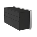 Wall cabinet, 3 drawers, tip-on opening, soft-close