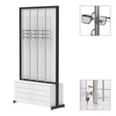 Présentoir FS, plaque fixe avec 8 tiges (144), 4 tiroirs (80), 1032x1980x400 mm