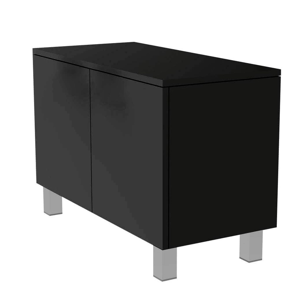 [FU.C.P.90 / BD.P.S.90 black] FC ormarić s vratima, tip-on otvaranje, soft-close (900x580x400 mm, crni MDF)