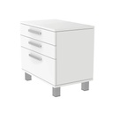 Armadio FS con 3 cassetti con maniglie, chiusura ammortizzata