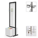 Espositore FS, lastra rotante con 4 aste (72), 1 cassetto per astucci (120), 552x1980x400 mm