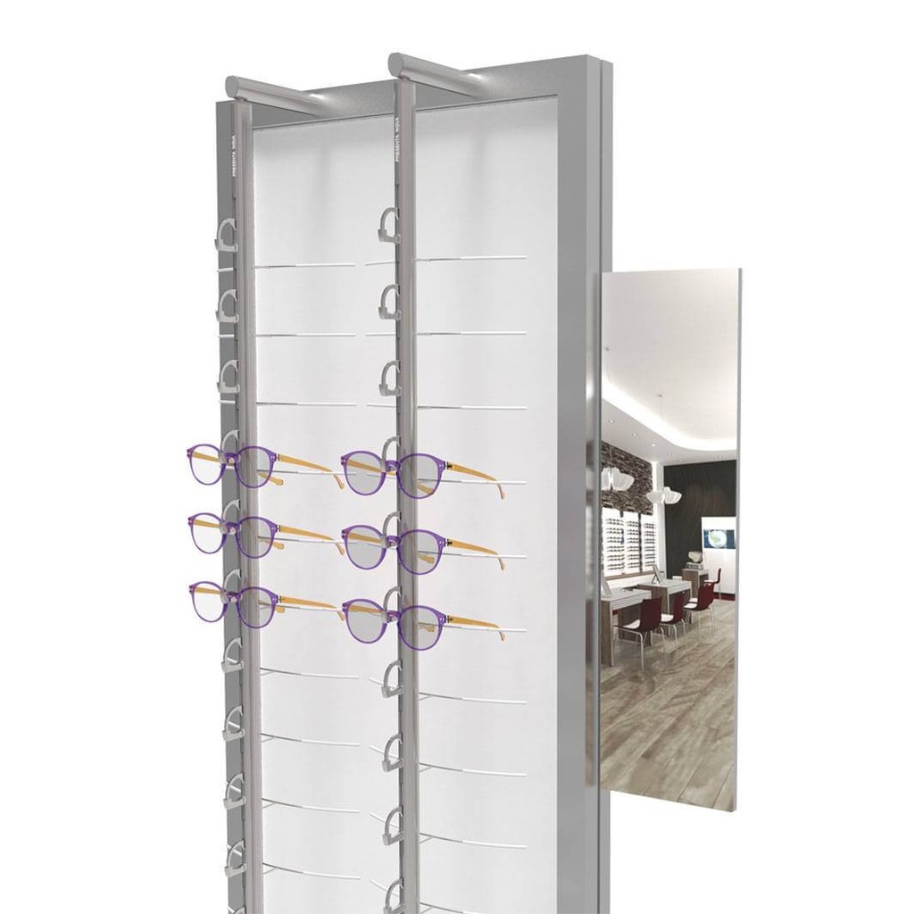 [MF / F.MD] Espejo lateral para expositores independientes, doble cara, 140x500 mm