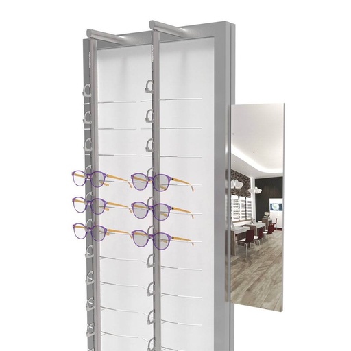 [MF / F.MD] Seitenspiegel für freistehende Präsentationen, beidseitig, 140x500 mm