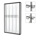 STK wall display with 4 rods (72 frames), 930x1530x230 mm