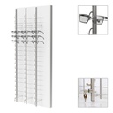 RR Wandpräsenter, 3 abschließbare Stangen (54 Fassungen), 700x1500x280 mm
