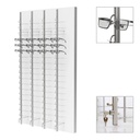 Espositore a parete RR, 4 aste bloccabili con chiave (72 montature), 900x1500x280 mm