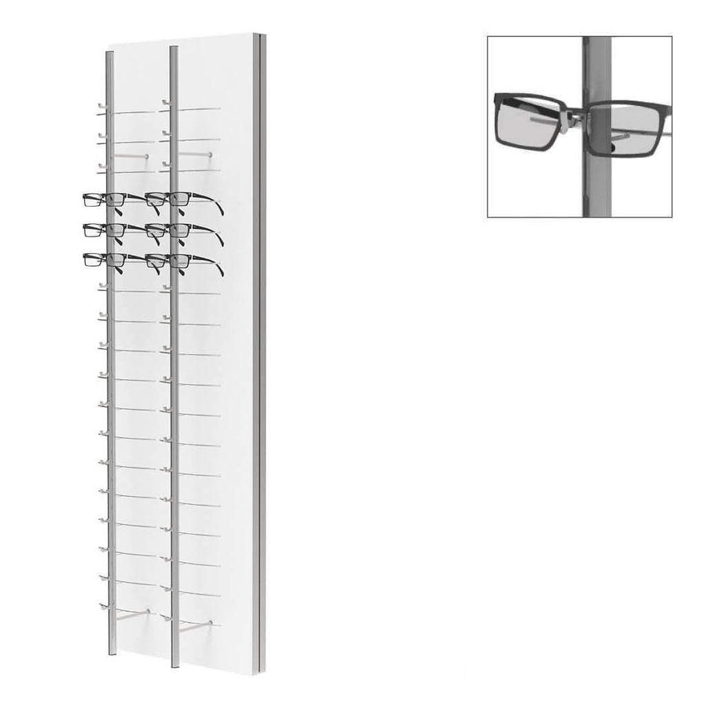RR wall display, 2 open rods (36 frames), 450x1500x280 mm