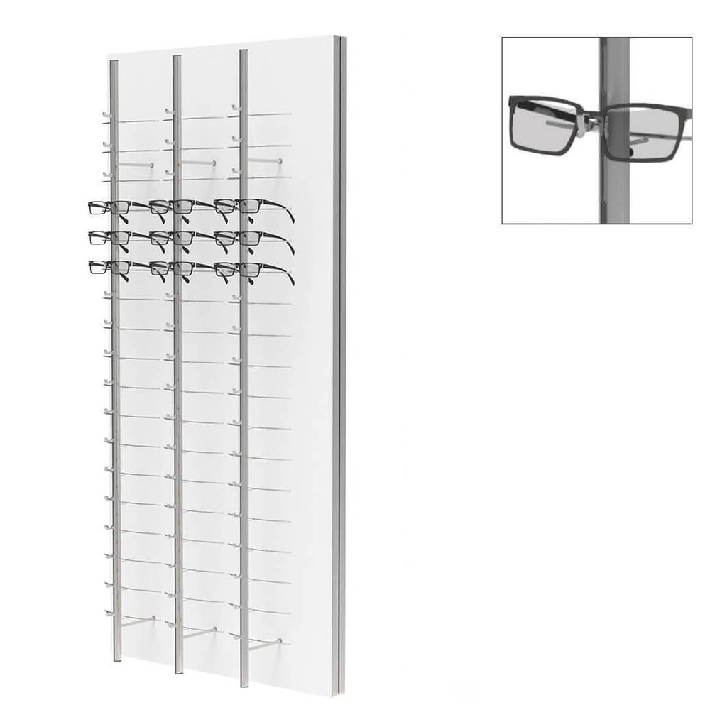 RR Wandpräsenter, 3 offene Stangen (54 Fassungen), 700x1500x280 mm