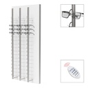 SRC wall display, 3 remote lockable rods (54 frames), 700x1500x280 mm
