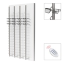 SRC Wandpräsenter, 4 fernverriegelbare Stangen (72 Fassungen), 900x1500x280 mm