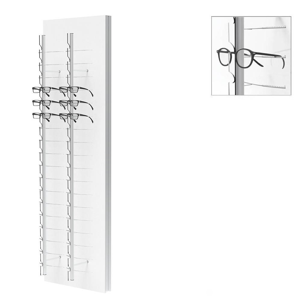 RT wall display, 2 open rods (36 frames), 450x1500x280 mm